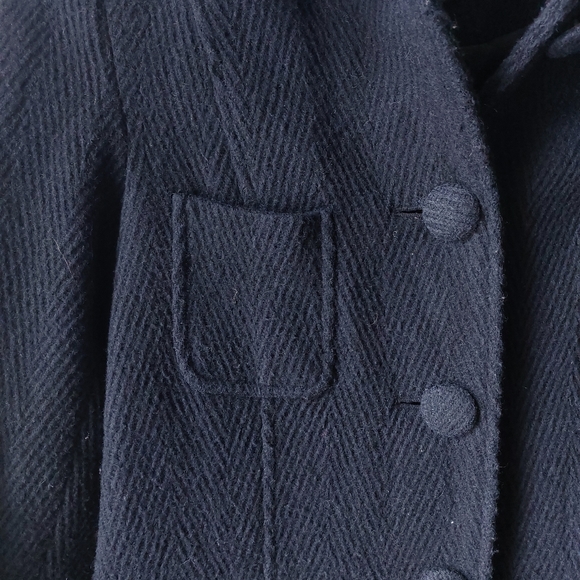 Mossimo - Black Wool Tweed Trench Coat - Picture 7 of 13